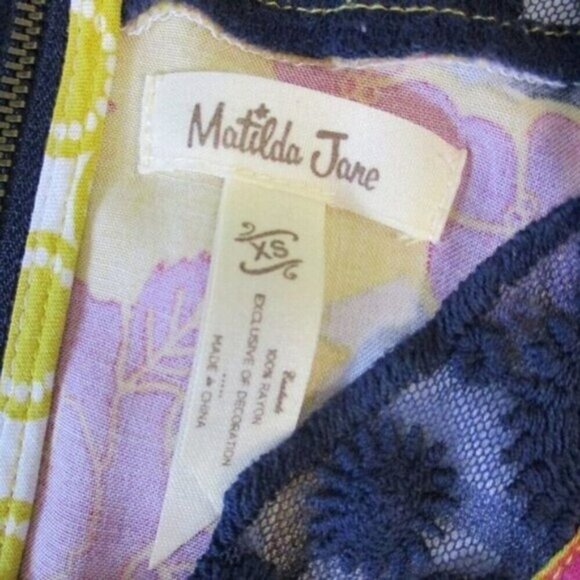 Matilda Jane Yellow Floral Golden Key Dress XS - Picture 4 of 5